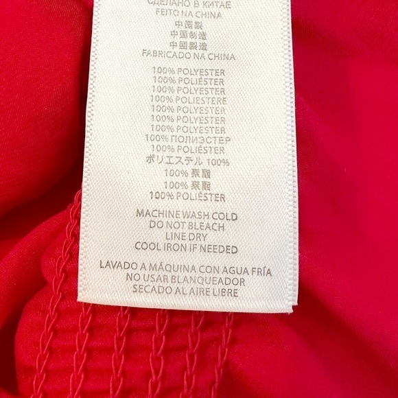 Michael MK Peplum Elastic Neck Long Sleeve Red Top - Large - Picture 5 of 9